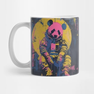 Vintage and vivid panda astronaut portrait Mug